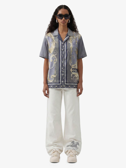 Baroque Sea Satin Cuban Shirt