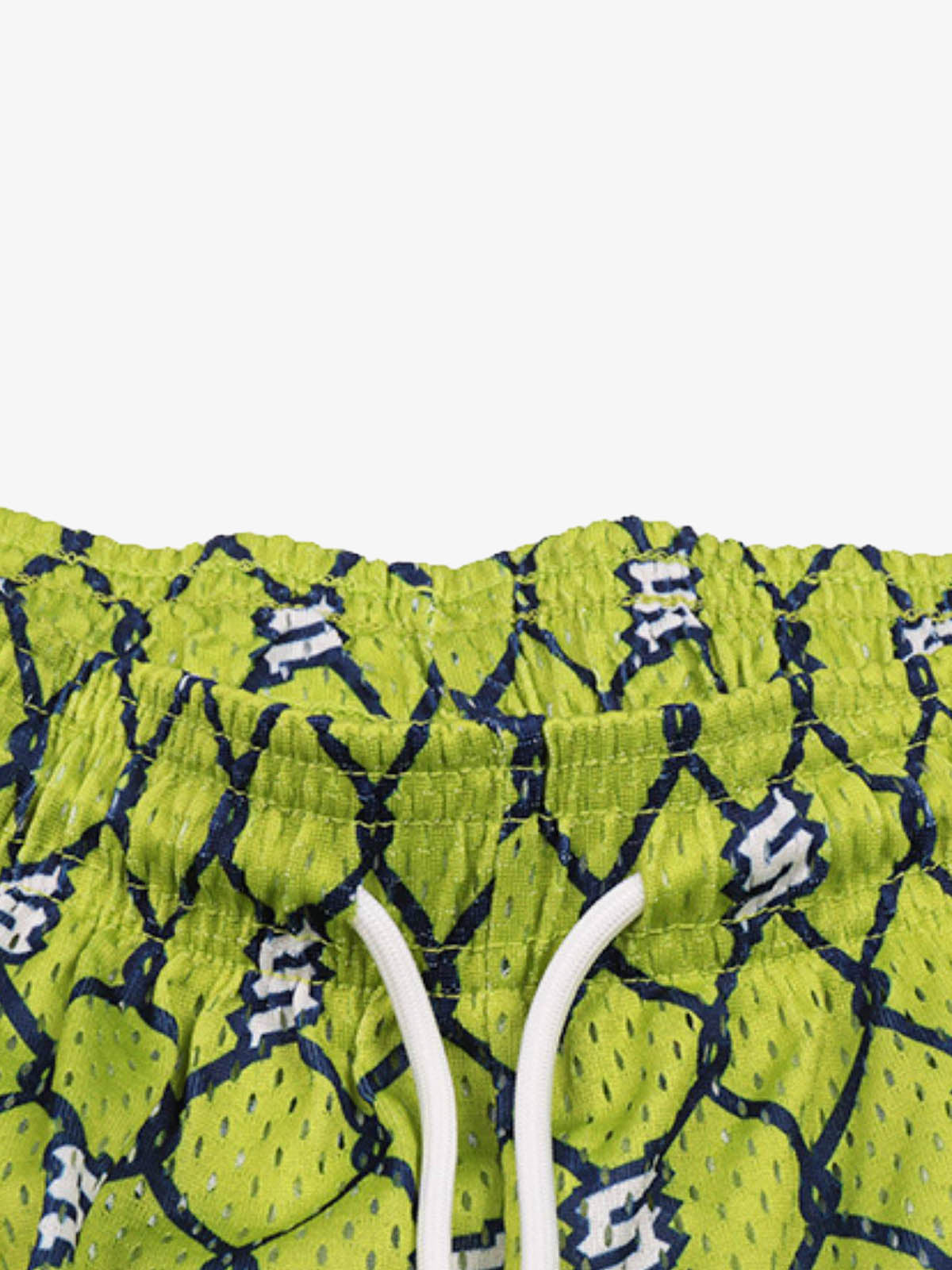 Vintage Geometric Print Drawstring Shorts