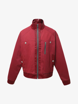 Patchwork PU Cropped Workwear Jacket