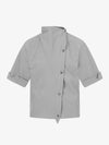 Textured Grid Weave Button-Up Shirt
