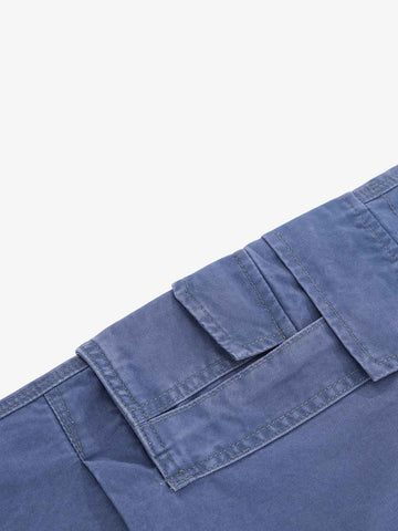 Vintage Belt Print Cargo Pants 