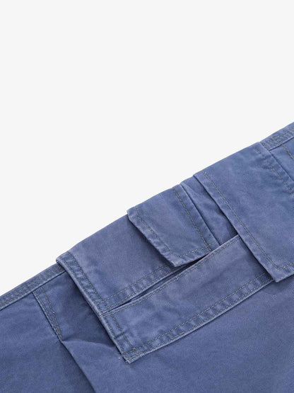 Vintage Belt Print Cargo Pants 