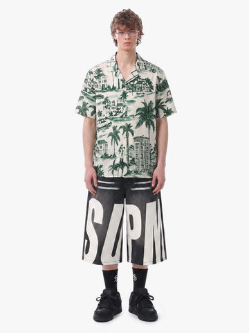Vintage Green Coconut Tree Shirt