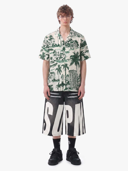 Vintage Green Coconut Tree Shirt