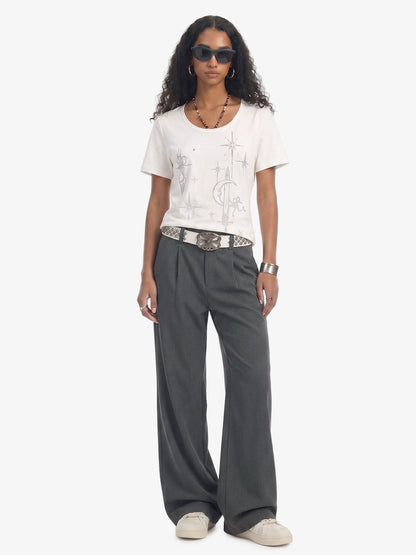 Minimal Draped Tailored Pants 