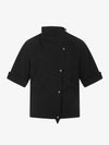 Textured Grid Weave Button-Up Shirt
