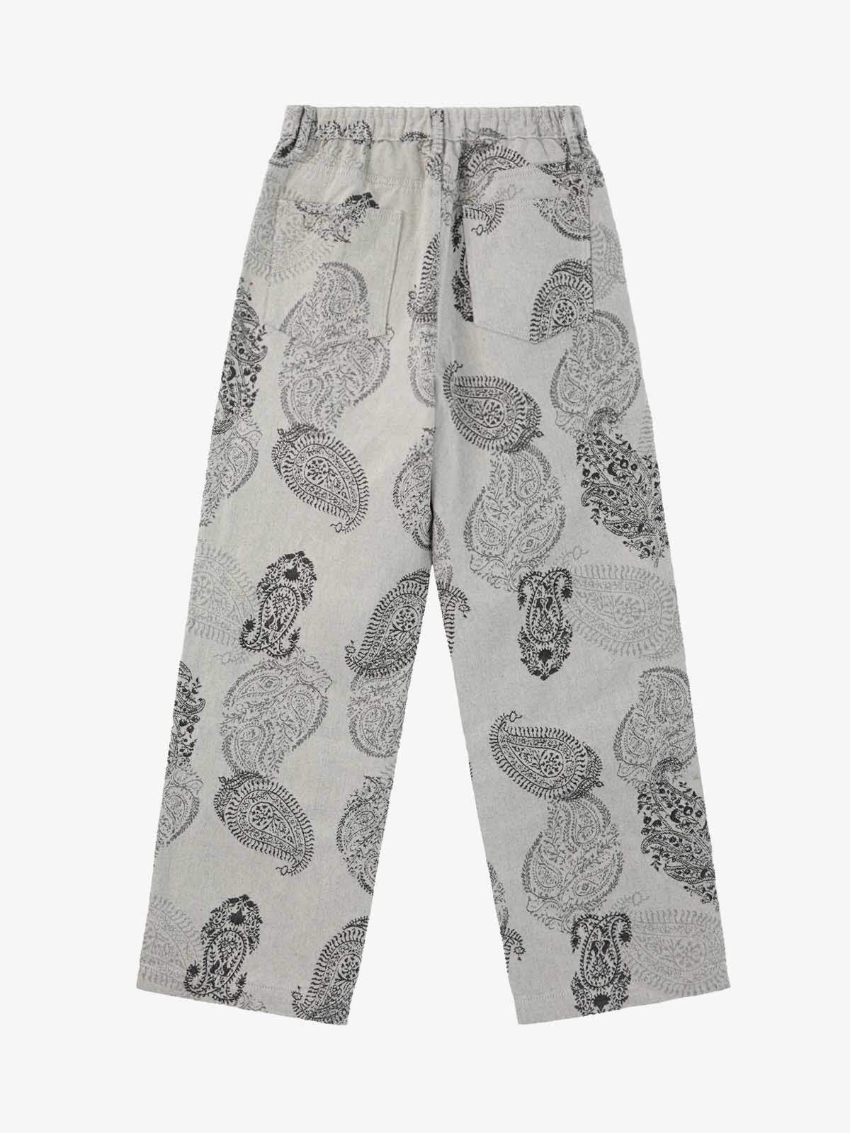 Paisley Jacquard Denim Jeans 