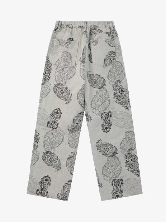 Paisley Jacquard Denim Jeans 