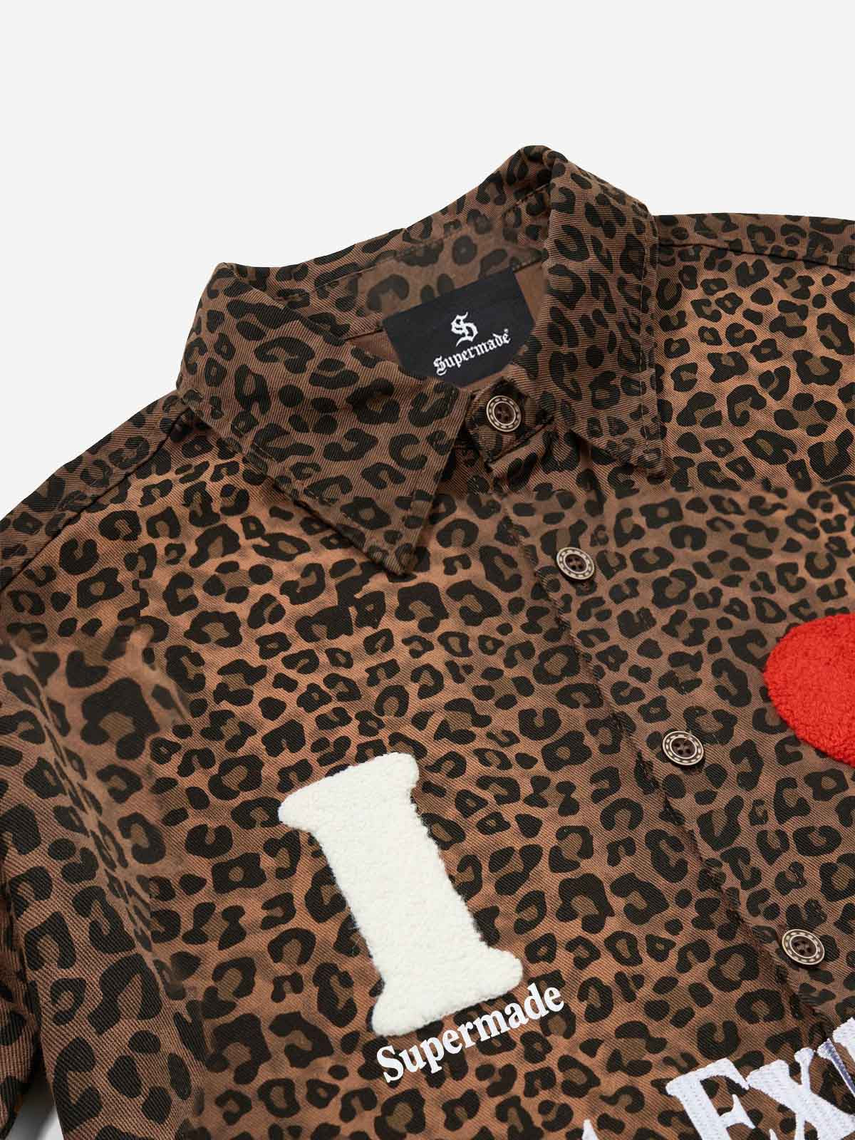 Leopard Graphic Short Sleeve Shirt