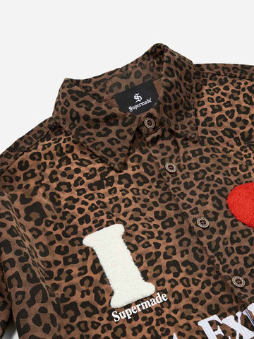 Leopard Graphic Short Sleeve Shirt