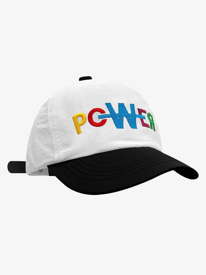 Color-Block Power Letter Baseball Cap