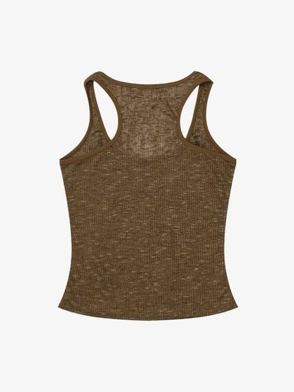 Layered Sporty Mesh Tank Top