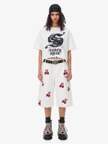 Gothic Liquid Metal Ripped Washed T-Shirt