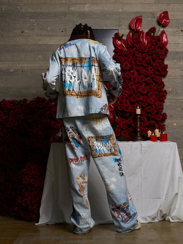 Artistic Renaissance Denim Set - 2484 