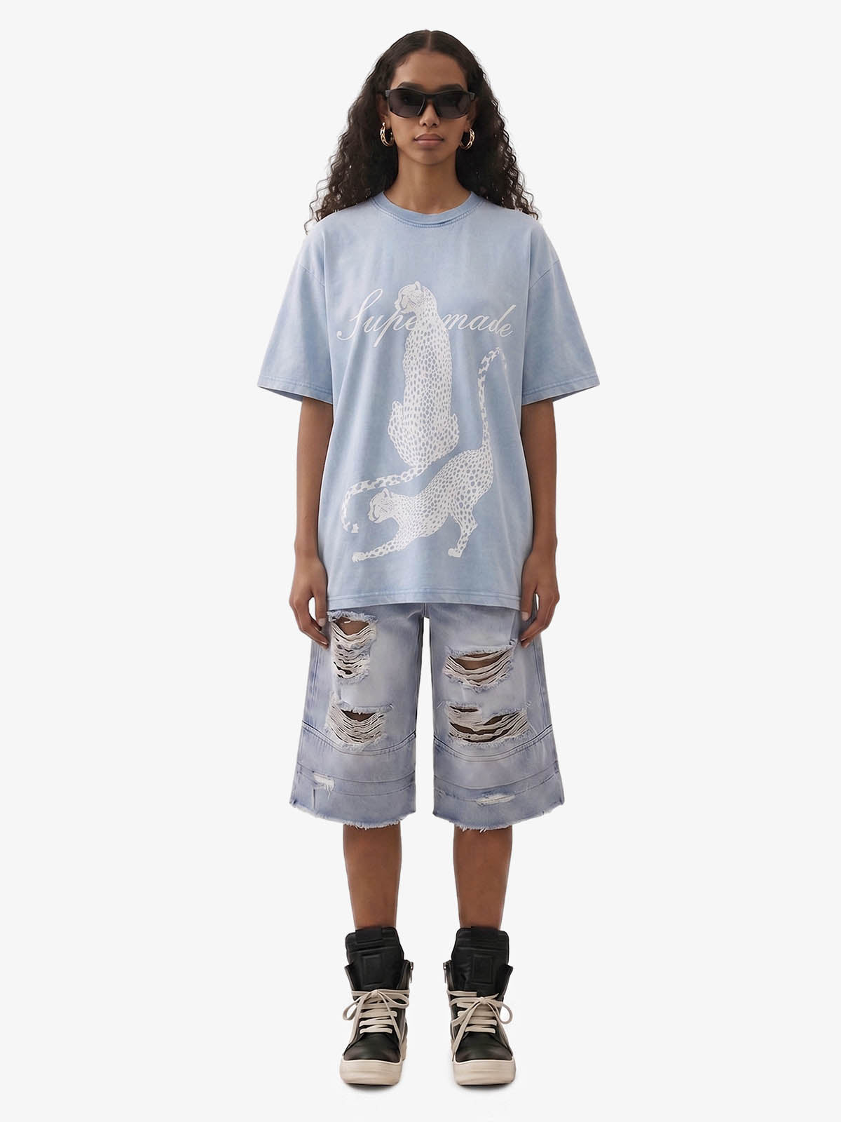 Leopard Print Washed Vintage T-Shirt