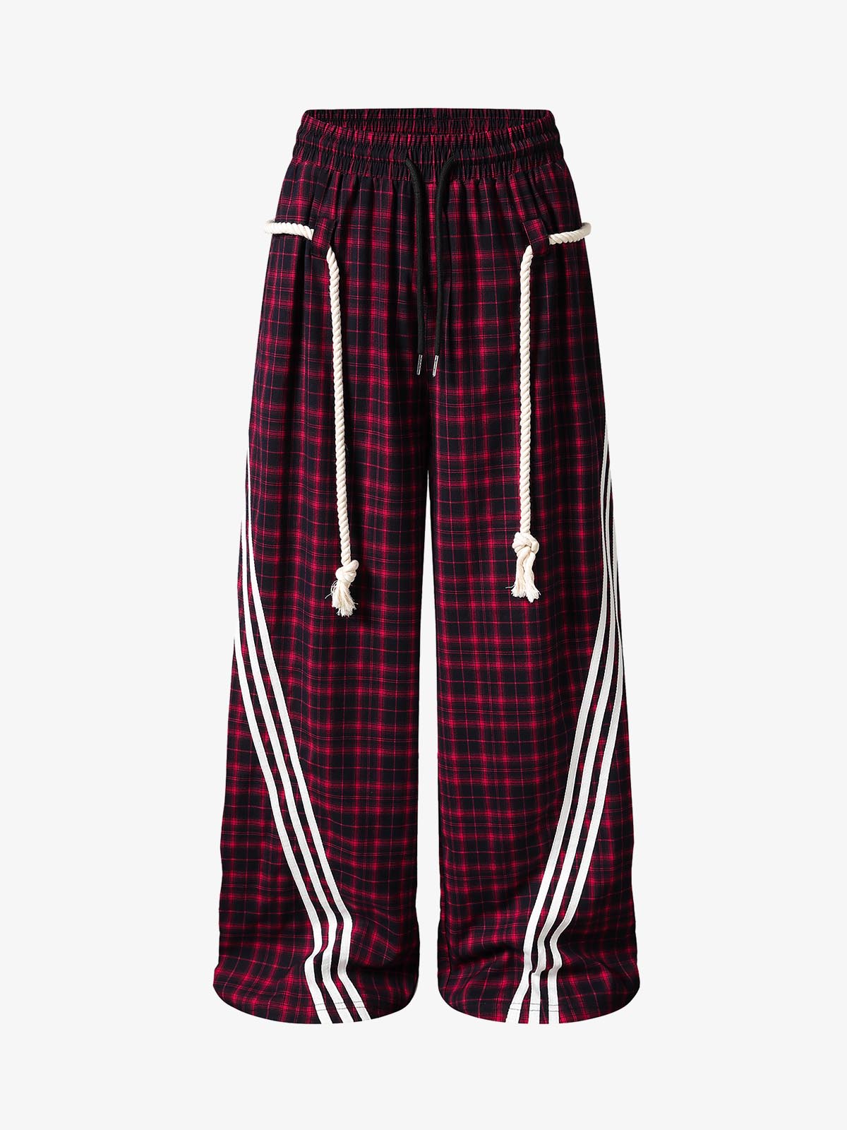 Plaid Patchwork Pants
