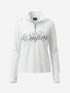 Logo Epaulette Stand Collar Long Sleeves Tee