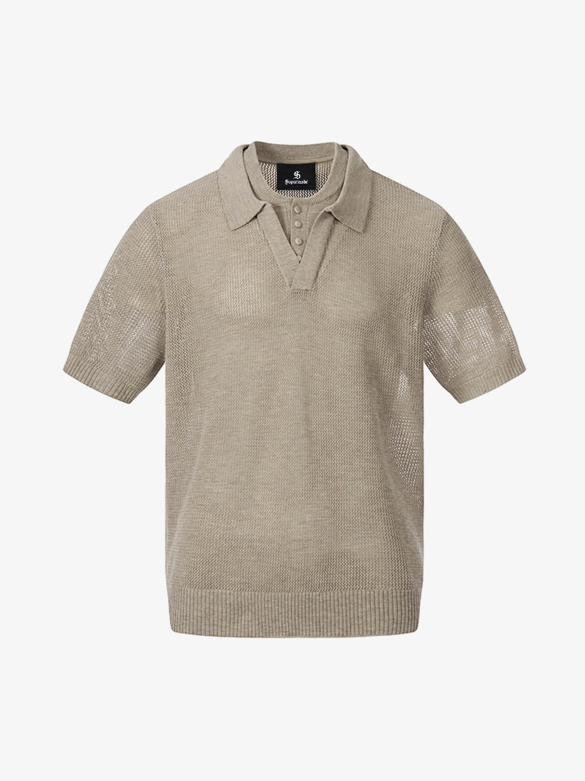 Hollow-Out Layered Polo Shirt