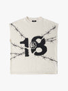 Waffle Thorn Print Sleeveless T-Shirt 