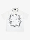 Thorn-Wreath Graphic Polo Shirt 