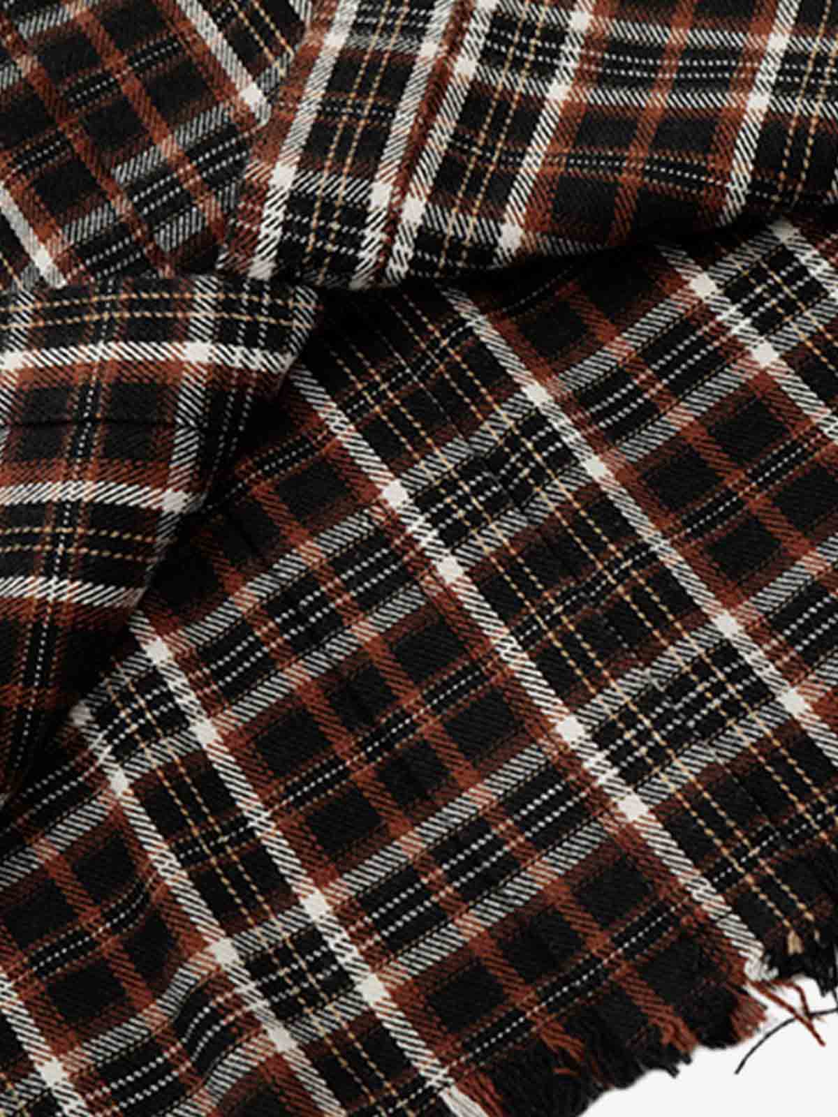 Frayed Plaid Short-Sleeve Shirt