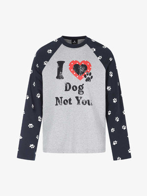 Slogan Raglan Long Sleeve Tee