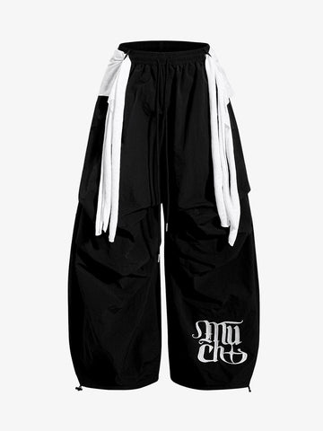 Strapped Detachable Curved Pants 