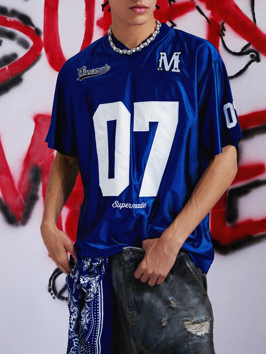 Jersey Loose Satin 06 Stitching Sports T-Shirt 