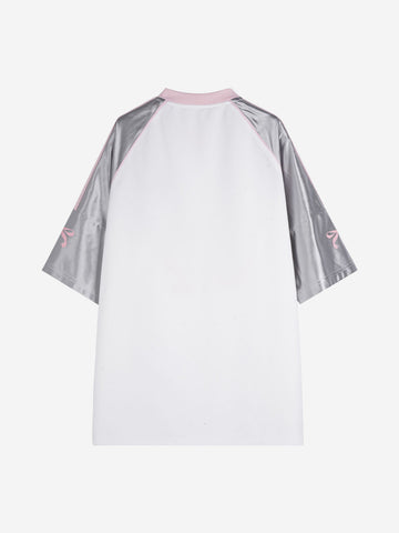 Graphic Number 07 Spliced Raglan T-Shirt