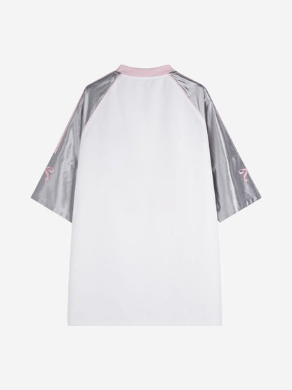 Graphic Number 07 Spliced Raglan T-Shirt