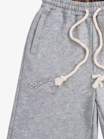 Logo Embroidery Double Waist Shorts