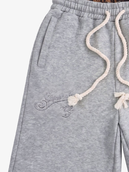 Logo Embroidery Double Waist Shorts