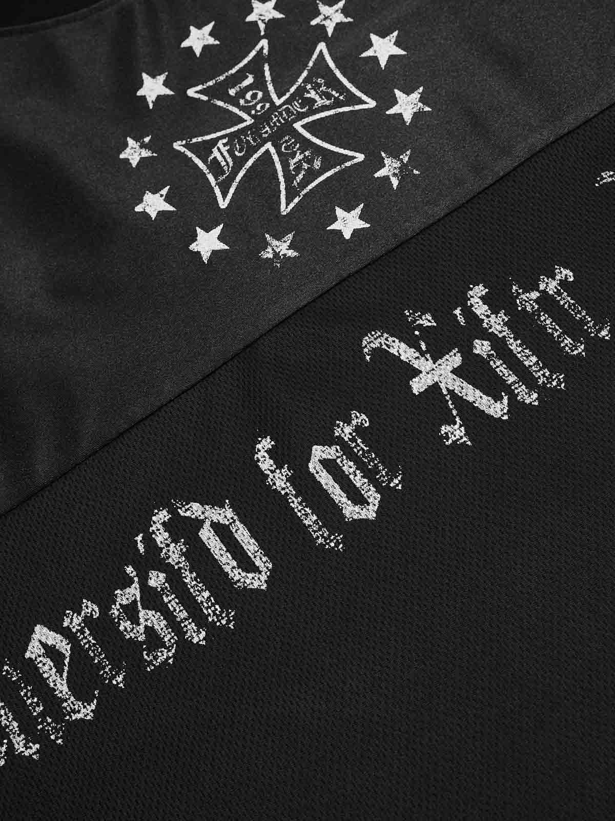 Supermade Gothic Chrome Mixed-Media Retro Jersey 
