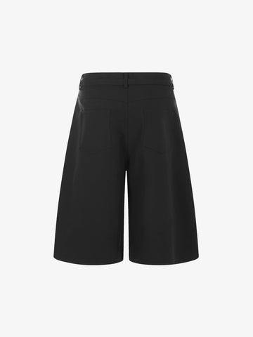 Industrial Pleated Wide-Leg Sartorial Shorts