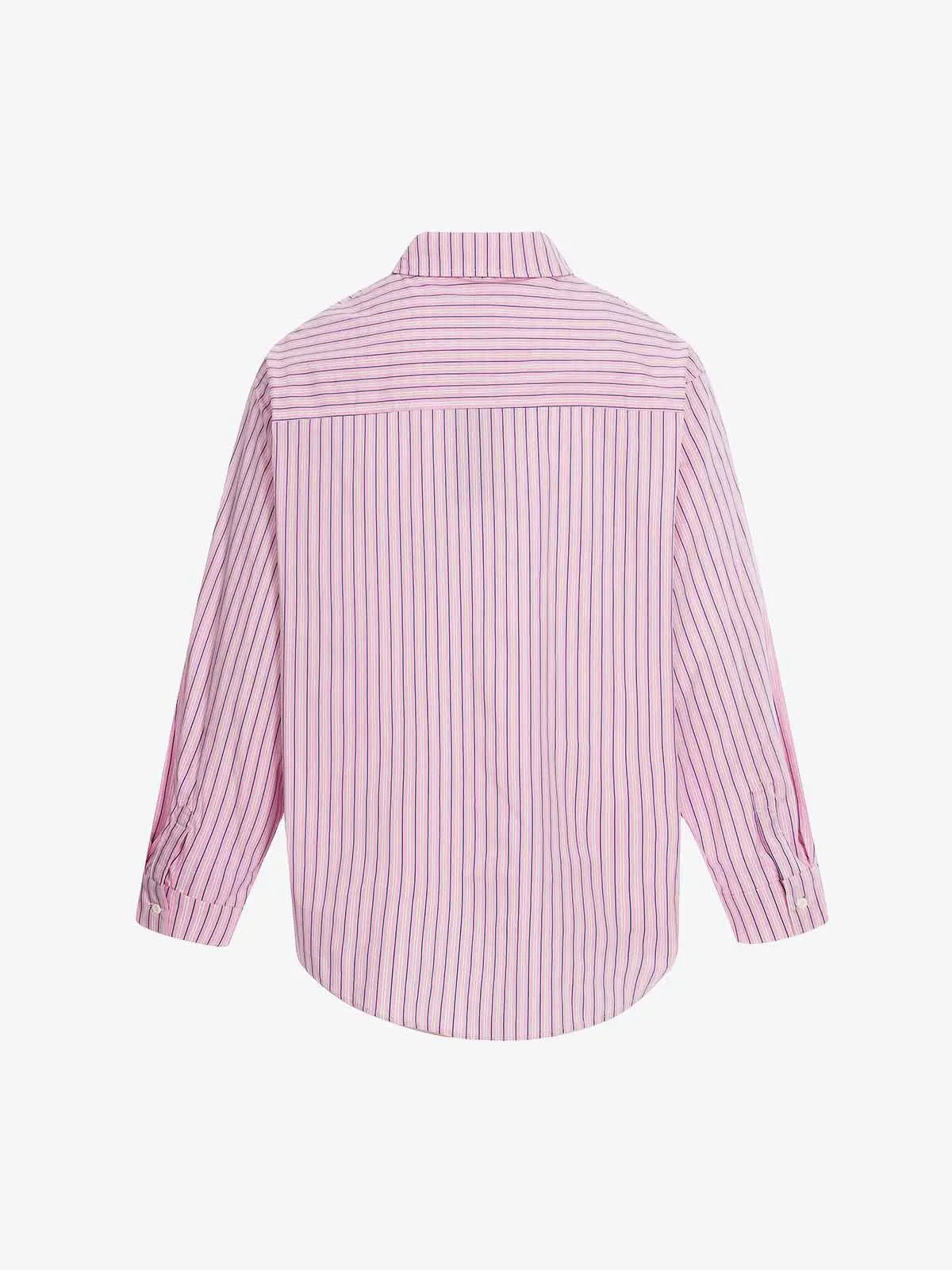 Fun Graffiti Striped Graphic Button-Up Shirt 
