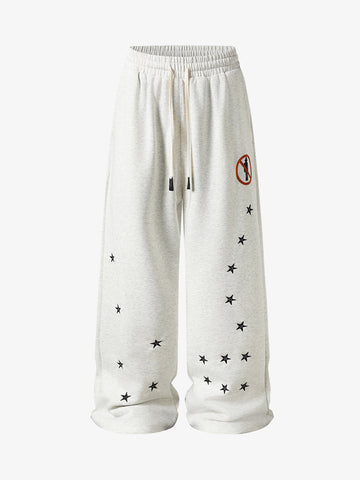 Star Embroidered Sweatpants