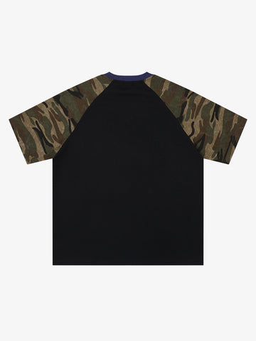 Camo Patchwork Embroidered Tee