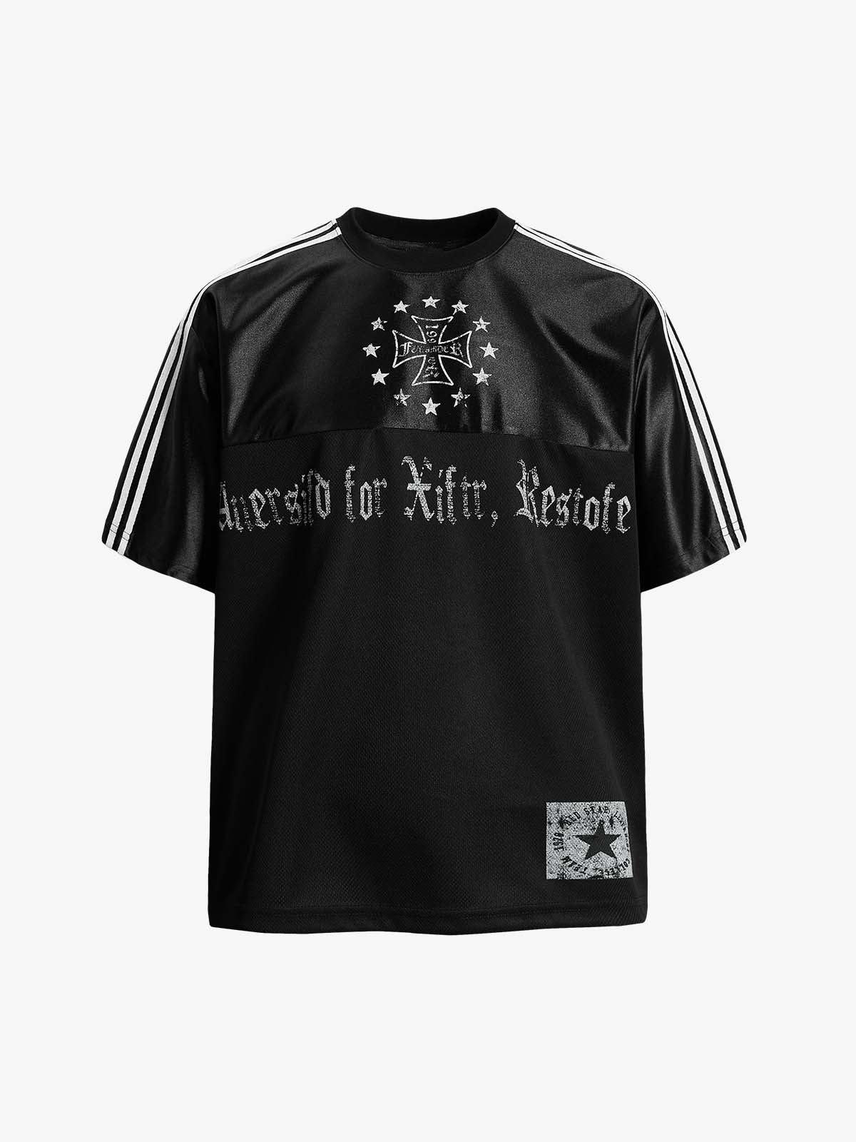 Supermade Gothic Chrome Mixed-Media Retro Jersey 