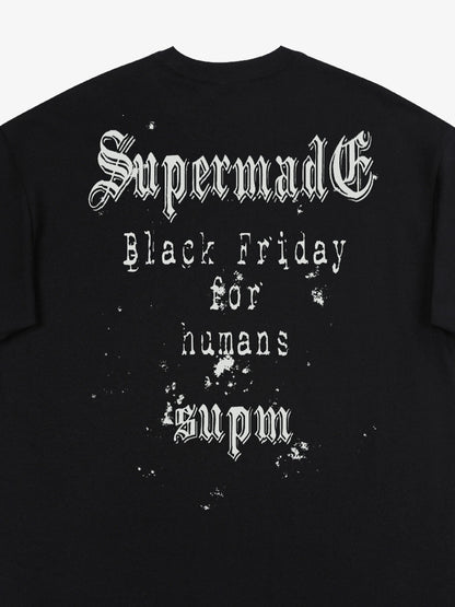 Gothic Skull Spiderweb Graphic T-Shirt 