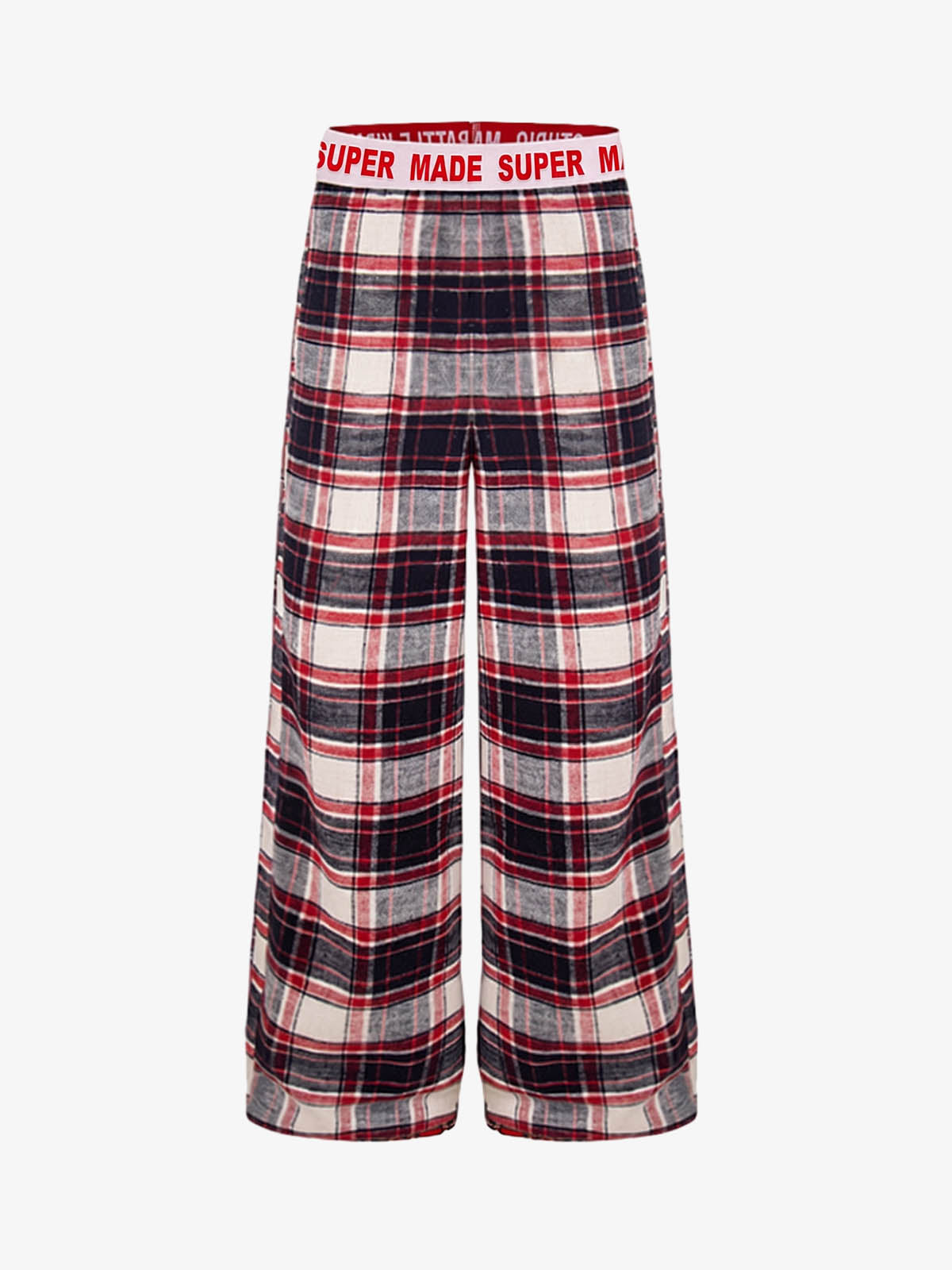 Super Soft Cotton Flannel Pajama Pants – Wide-Leg Plaid Lounge Pants