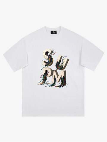 SPMD Letter Cable Graphic T-Shirt 