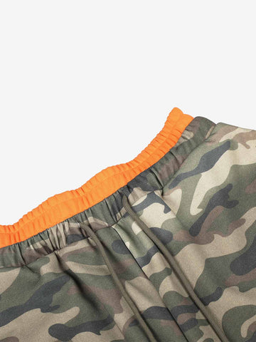 Camo Double Waist Baggy Barrel Sweatpants