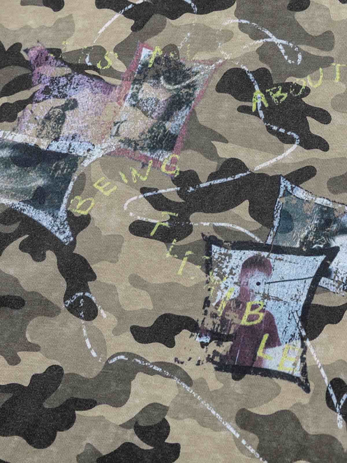 Camo Photo Collage Graphic T Shirt