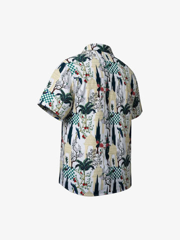 French Peacock Manor Cuban Shirt