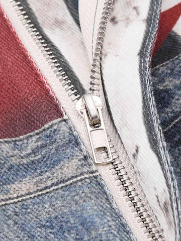 3D Double Waist Curved Jeans