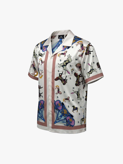 Carousel Park Satin Cuban Shirt