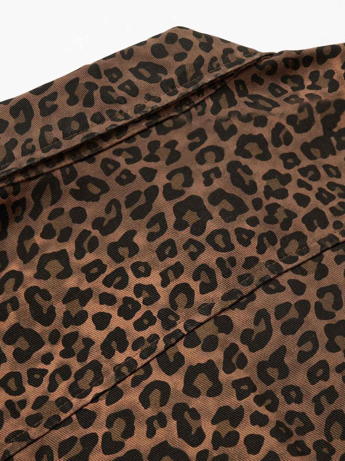 Leopard Graphic Short Sleeve Shirt