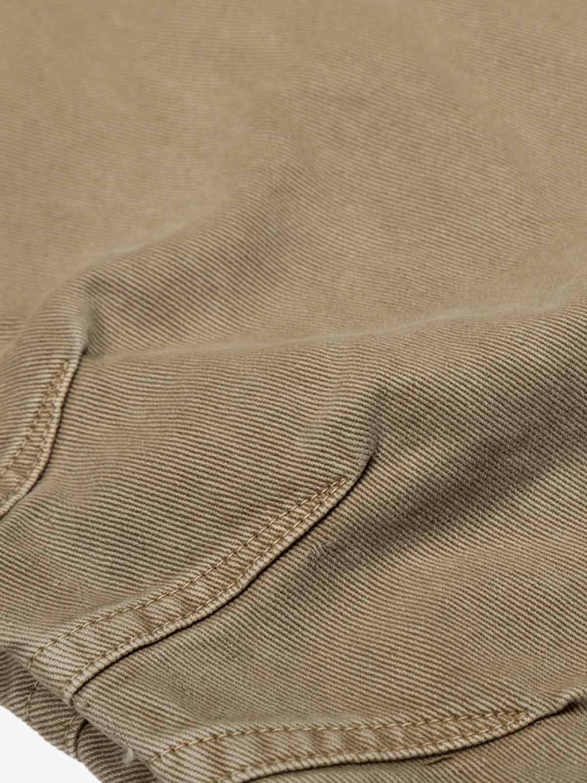 Curved Barrel Leg Inner Pleat Utility Jeans 