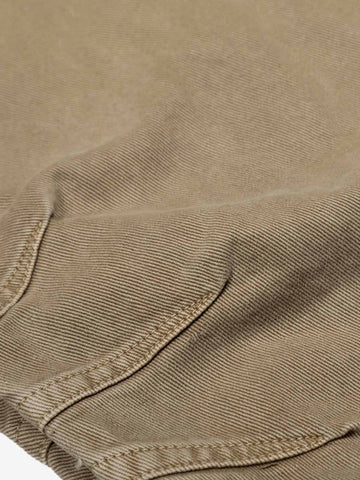 Curved Barrel Leg Inner Pleat Utility Jeans 