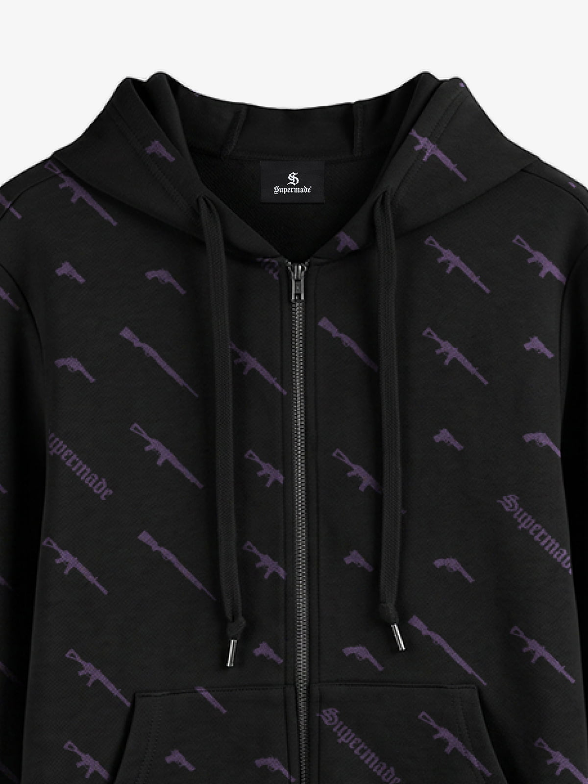 Full Print Tactical Gun Zip Up Hoodie
